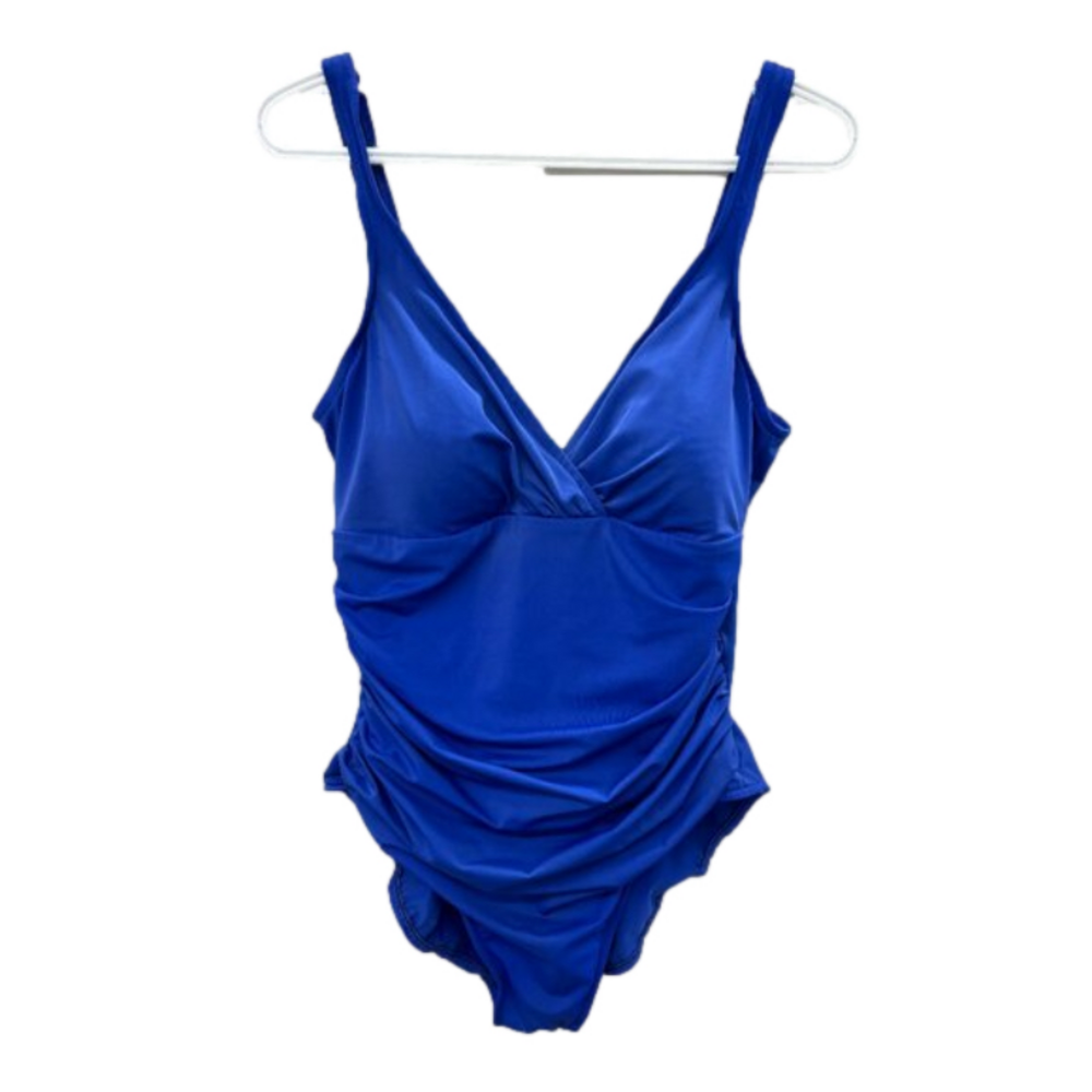 Trimshaper Cobalt Blue Slimming One Piece Swimsuit Sz 16